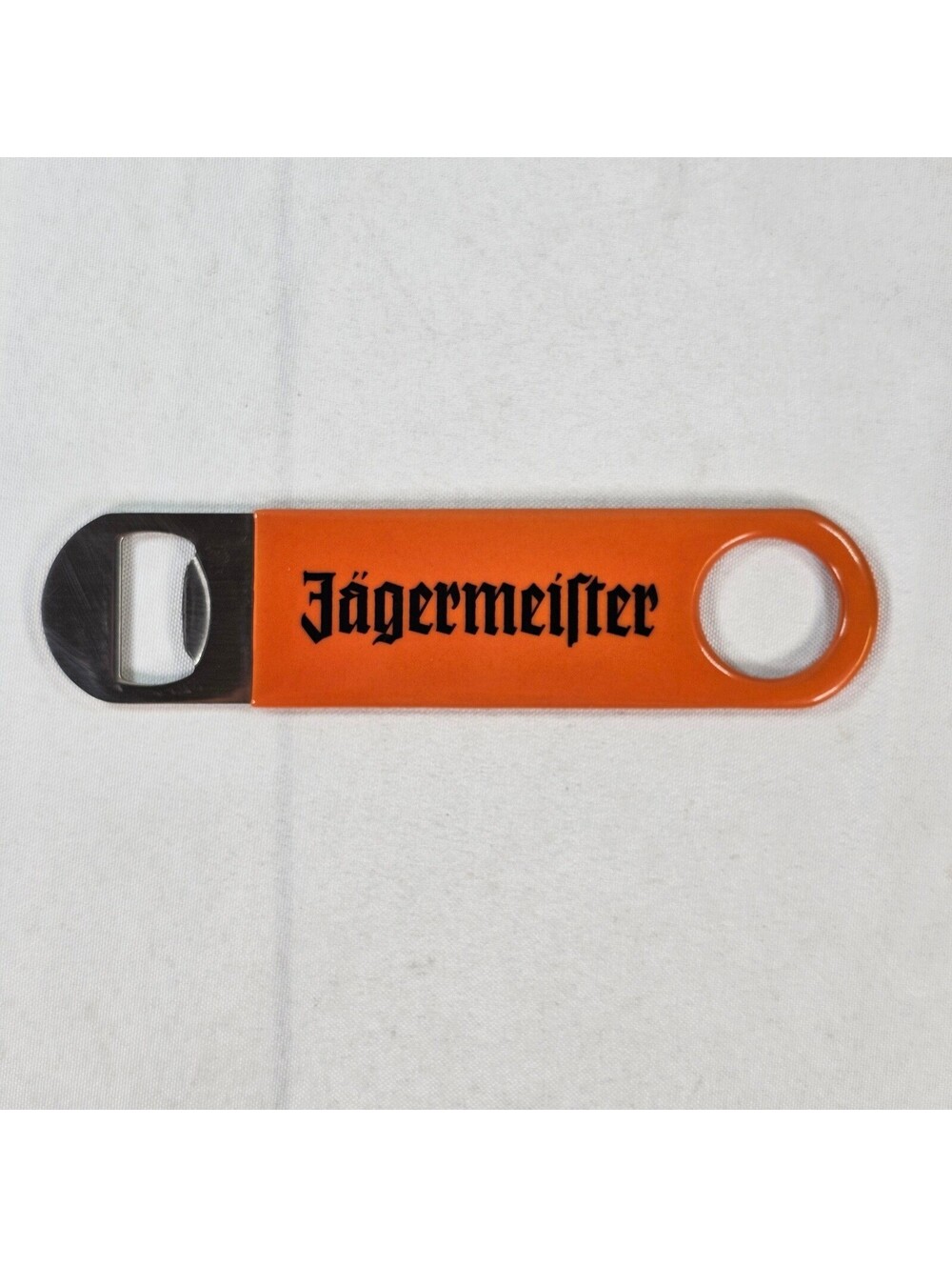 Jagermeister Orange Vinyl Coated Stainless Steel Speed Bottle Opener Bar Blade
